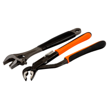 BAHCO ERGO PLUMBERS SET WITH 9072P ADJUSTABLE WRENCH 2PC