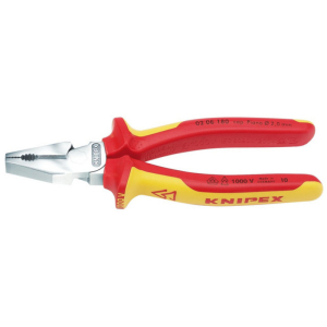 KNIPEX HIGH LEVERAGE INSULATED CHROME PLATED COMBINATION PLIERS KNIPEX HIGH LEVERAGE INSULATED CHROME PLATED COMBINATION PLIERS