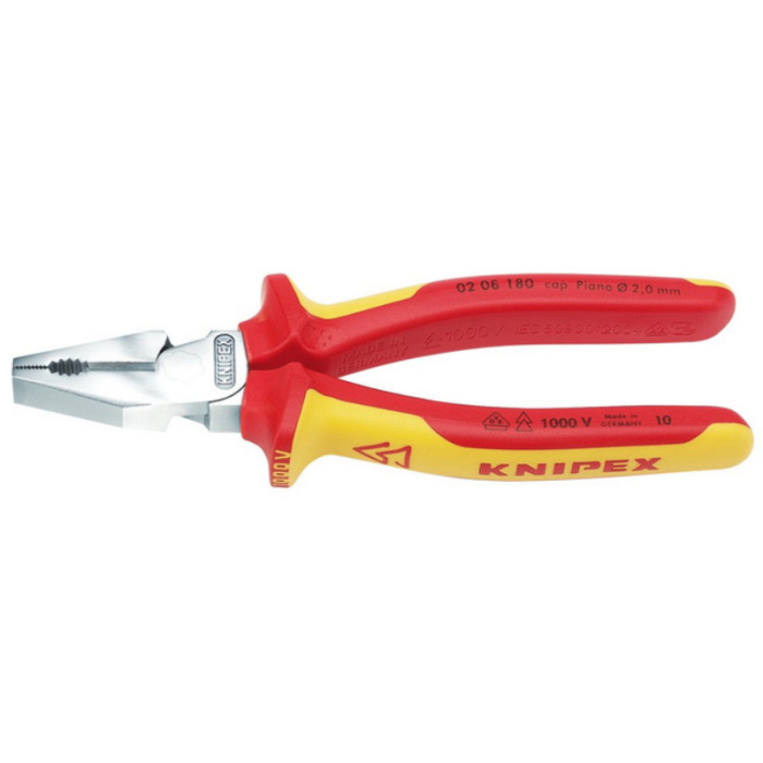 KNIPEX HIGH LEVERAGE INSULATED CHROME PLATED COMBINATION PLIERS KNIPEX HIGH LEVERAGE INSULATED CHROME PLATED COMBINATION PLIERS