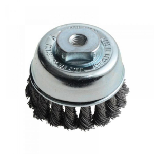 LESSMANN GERMANY KNOTTED STEEL CUP BRUSH LESSMANN GERMANY KNOTTED STEEL CUP BRUSH