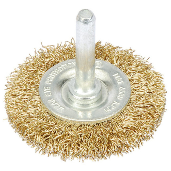 DRAPER CRIMPED WHEEL BRASS WIRE BRUSH DRAPER CRIMPED WHEEL BRASS WIRE BRUSH